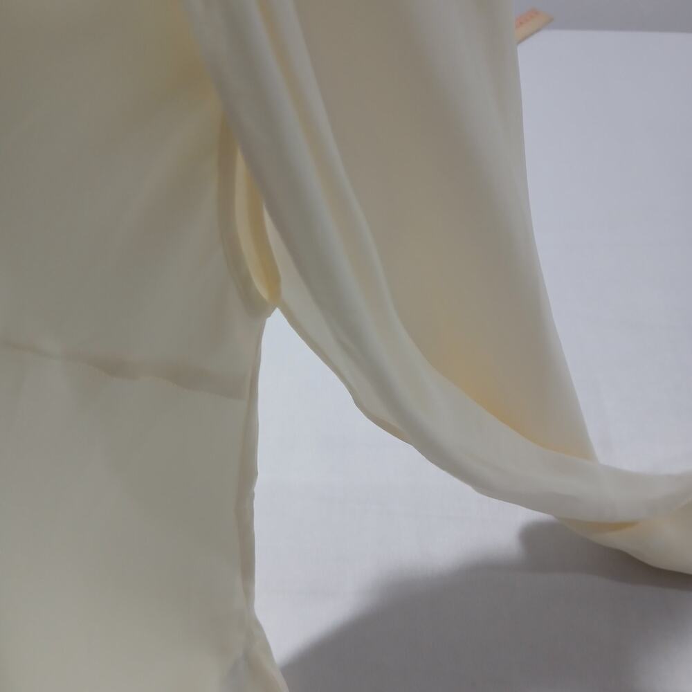 Lilysilk Blouse Womens 6 Ivory 100% Mulberry Silk Drape Ring Neck Top NWT - Picture 7 of 14